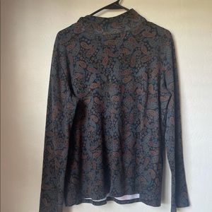 croft and barrow Paisley print long sleeve shirt